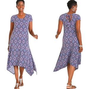 NWOT Chico's Diamond Print Midi Dress